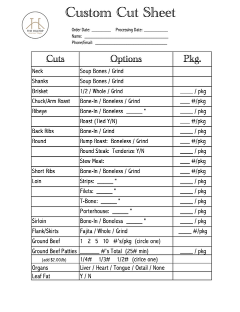 Half Beef Reserve {DEPOSIT}